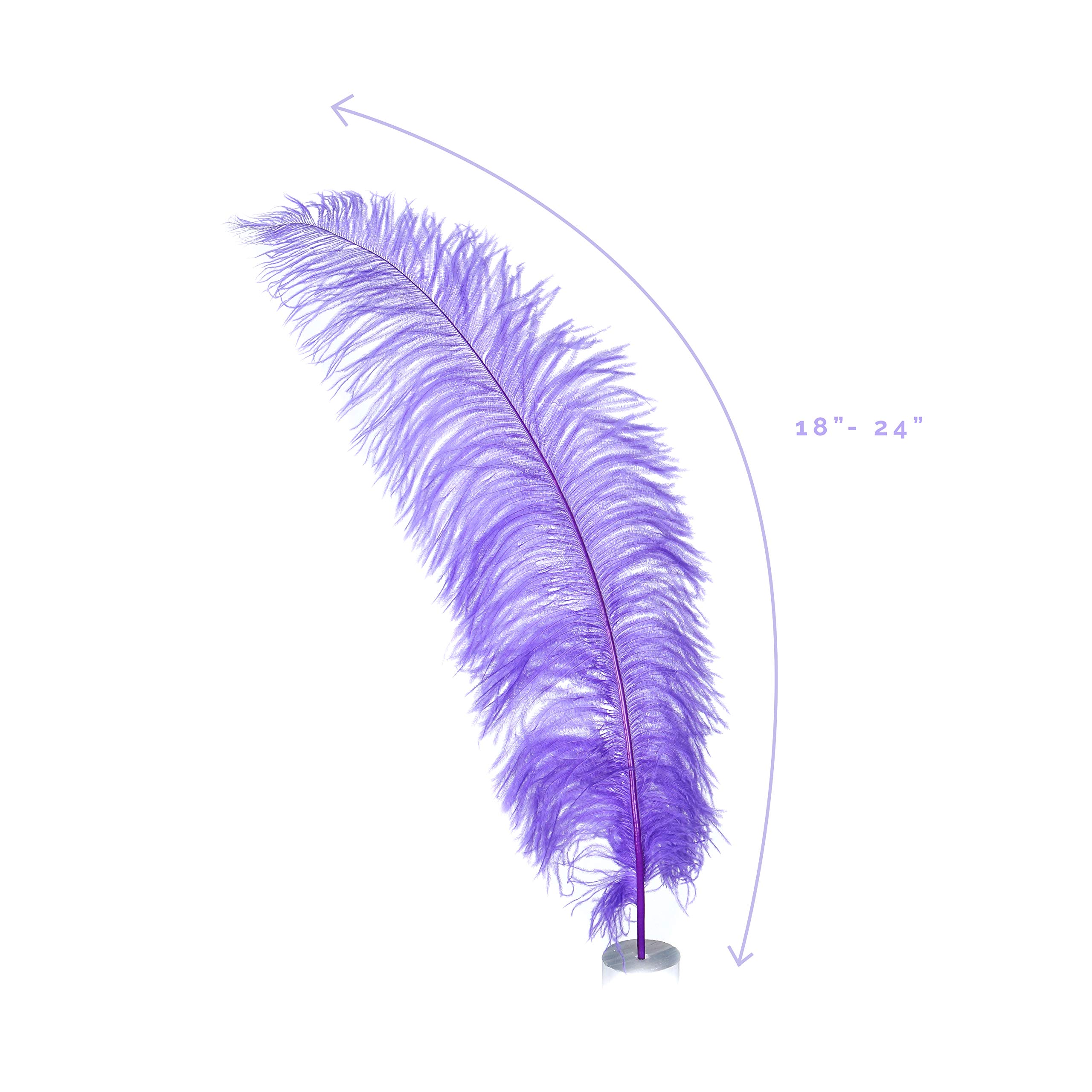 ZUCKER 18-24" (46-61 cm) 1/4 lb Lavender Feather Wedding Centerpiece Decor - Spads - Image 4