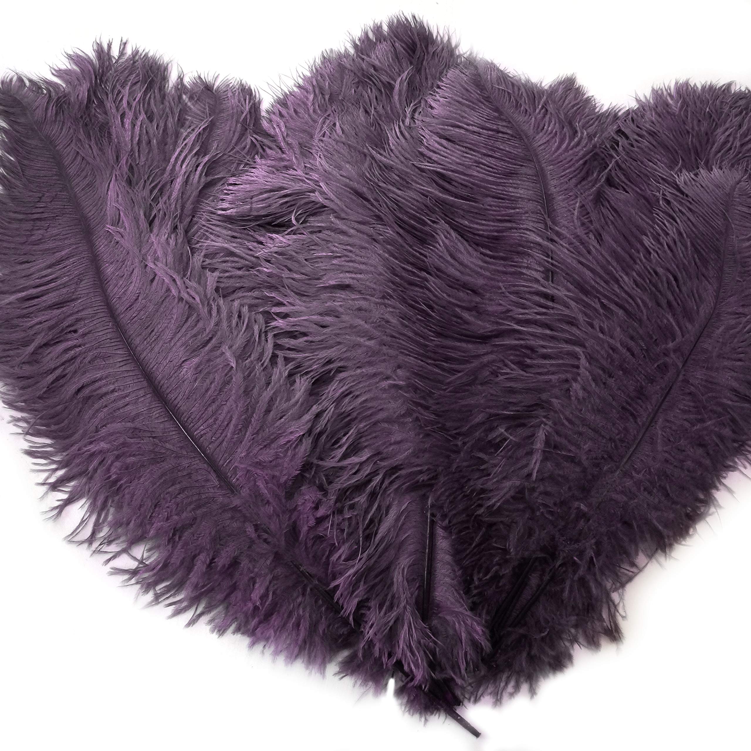 ZUCKER 25pc Large Ostrich Feather Wedding Decorations - 17" Centerpiece Home Decor (Amethyst Purple) - Image 3