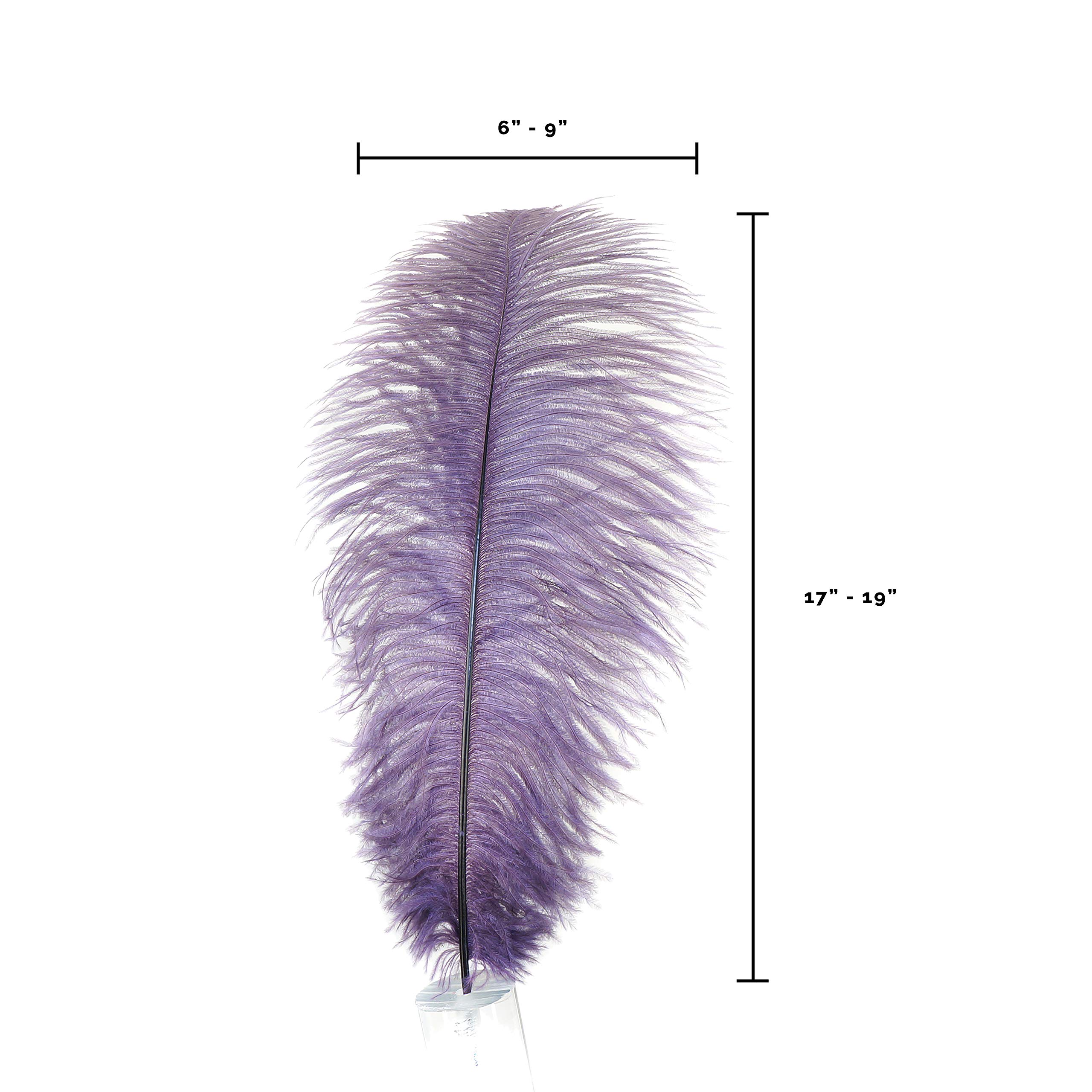 ZUCKER 25pc Large Ostrich Feather Wedding Decorations - 17" Centerpiece Home Decor (Amethyst Purple) - Image 5