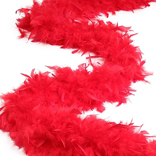 ZUCKER – Feather Boa for Women, Heavy Weight, Chandelle Boas 72" – Costume Accessory, Halloween Party - Red - 3-Pack - Image 3