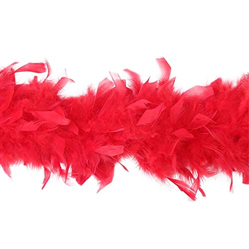 ZUCKER – Feather Boa for Women, Heavy Weight, Chandelle Boas 72" – Costume Accessory, Halloween Party - Red - 3-Pack - Image 4