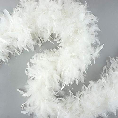 ZUCKER – Feather Boa for Women, Heavy Weight, Chandelle Boas 72" – Costume Accessory, Halloween Party - White - 3-Pack - Image 3