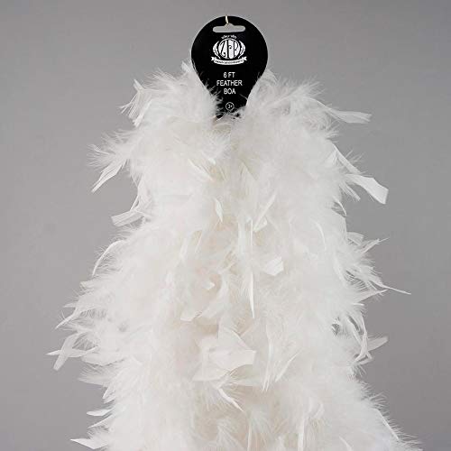 ZUCKER – Feather Boa for Women, Heavy Weight, Chandelle Boas 72" – Costume Accessory, Halloween Party - White - 3-Pack - Image 4