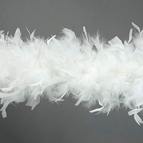 ZUCKER – Feather Boa for Women, Heavy Weight, Chandelle Boas 72" – Costume Accessory, Halloween Party - White - 3-Pack - Image 5