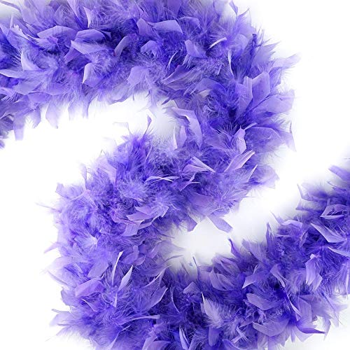 ZUCKER – Feather Boa for Women, Heavy Weight, Chandelle Boas 72" – Costume Accessory, Halloween Party - Lavender - 3-Pack - Image 3