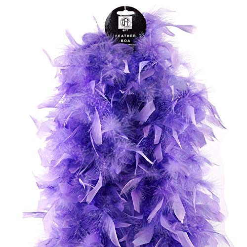 ZUCKER – Feather Boa for Women, Heavy Weight, Chandelle Boas 72" – Costume Accessory, Halloween Party - Lavender - 3-Pack - Image 4