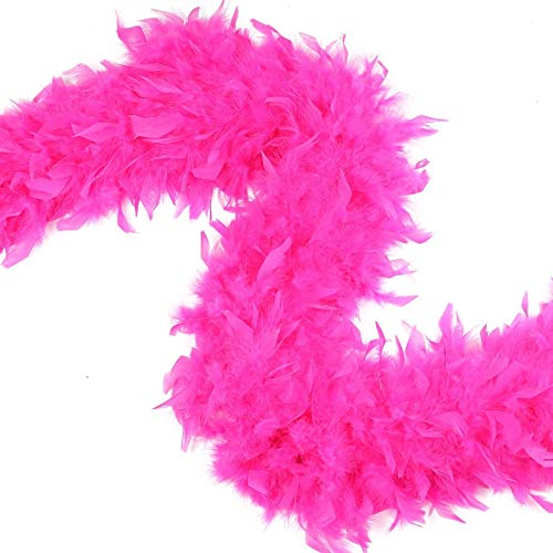 ZUCKER – Feather Boa for Women, Heavy Weight, Chandelle Boas 72" – Costume Accessory, Halloween Party - Shocking Pink - 3-Pack - Image 3