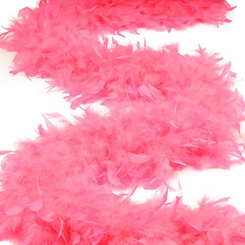 ZUCKER – Feather Boa for Women, Heavy Weight, Chandelle Boas 72" – Costume Accessory, Halloween Party - Pink Orient - 3-Pack - Image 3