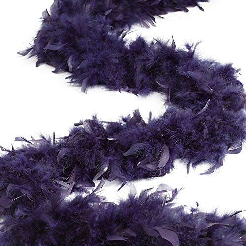 ZUCKER – Feather Boa for Women, Heavy Weight, Chandelle Boas 72" – Costume Accessory, Halloween Party - Navy - 3-Pack - Image 4