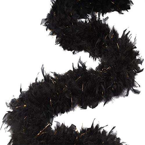 ZUCKER – Feather Boa for Women, Heavy Weight, Chandelle Boas with Lurex 72 Inch Long - Image 4