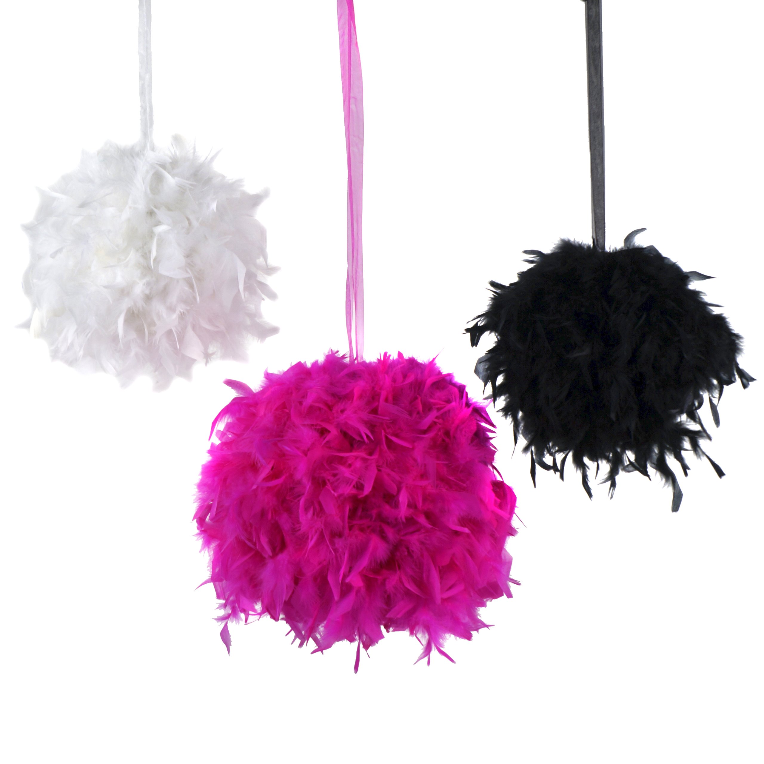 ZUCKER Feather (TM) - Chandelle Feather Pom Poms - Black - 12" - Image 3