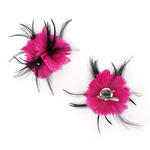 ZUCKER Flower Power Kit for DIY Feather Corsage Crafts, Fashion, Clip, Pin, Craft Kit Accessories - Black | Shocking Pink - Image 4