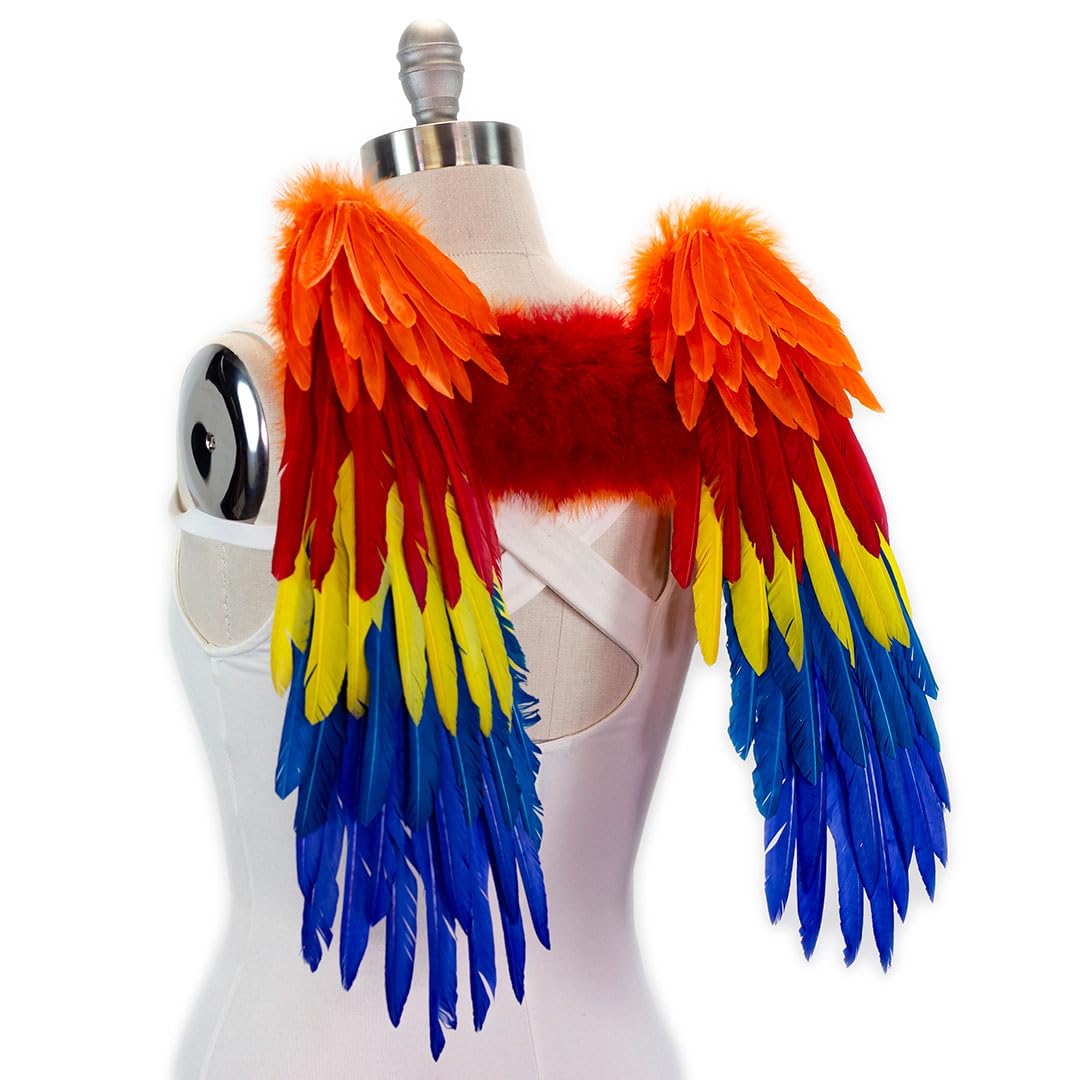 ZUCKER Scarlet Macaw Costume Feather Wings - Image 3