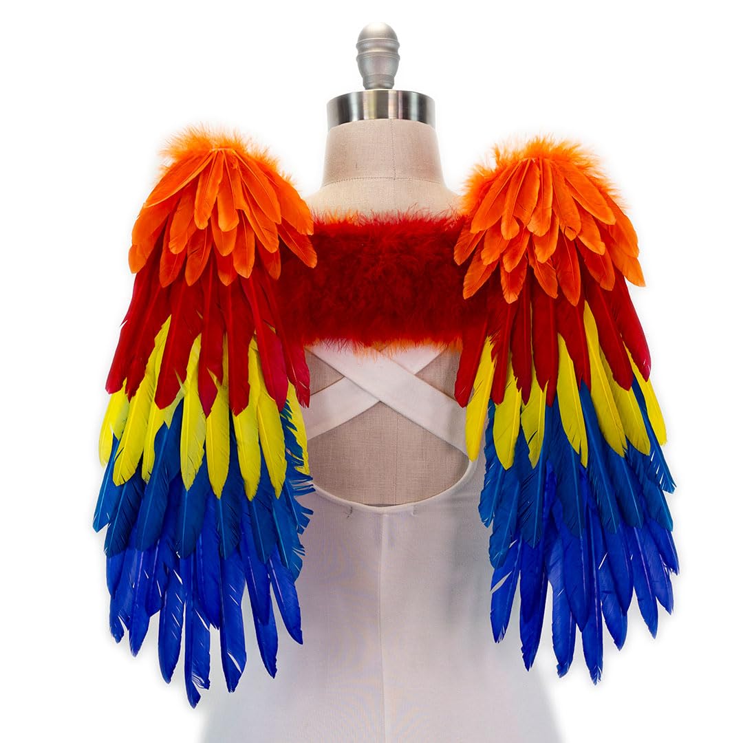 ZUCKER Scarlet Macaw Costume Feather Wings - Image 4