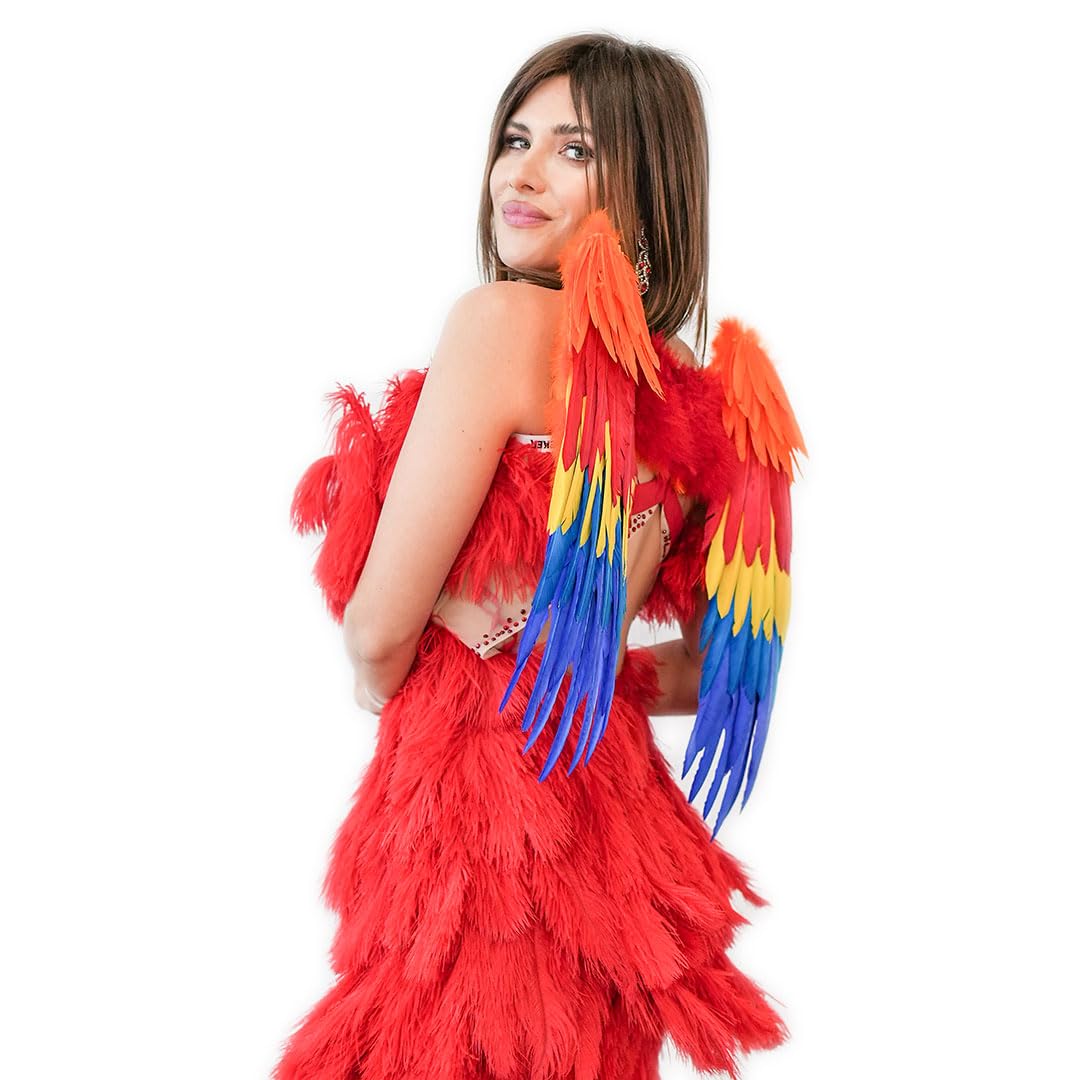 ZUCKER Scarlet Macaw Costume Feather Wings - Image 5