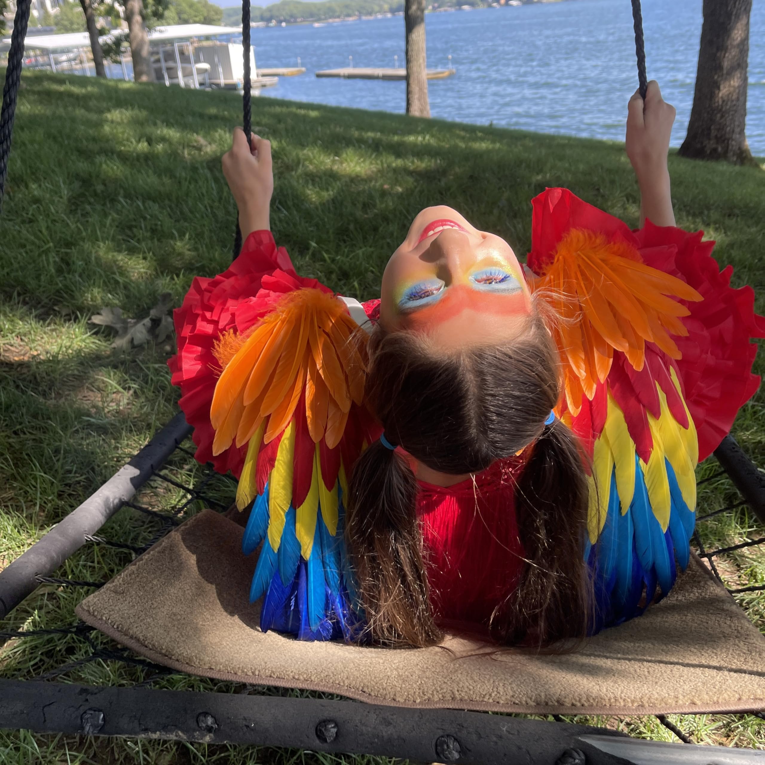 ZUCKER Scarlet Macaw Costume Feather Wings - Image 7